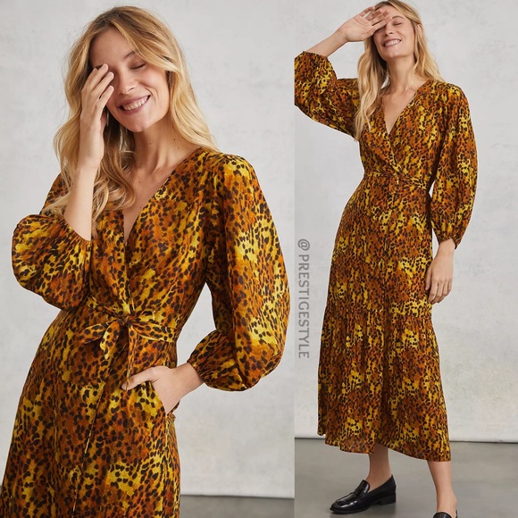 Anthropologie Dresses & Skirts - Anthropologie Carolina K Saffron Wrap Maxi Dress